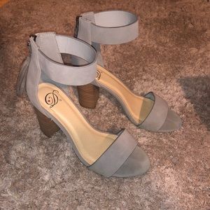 Grey suede heals